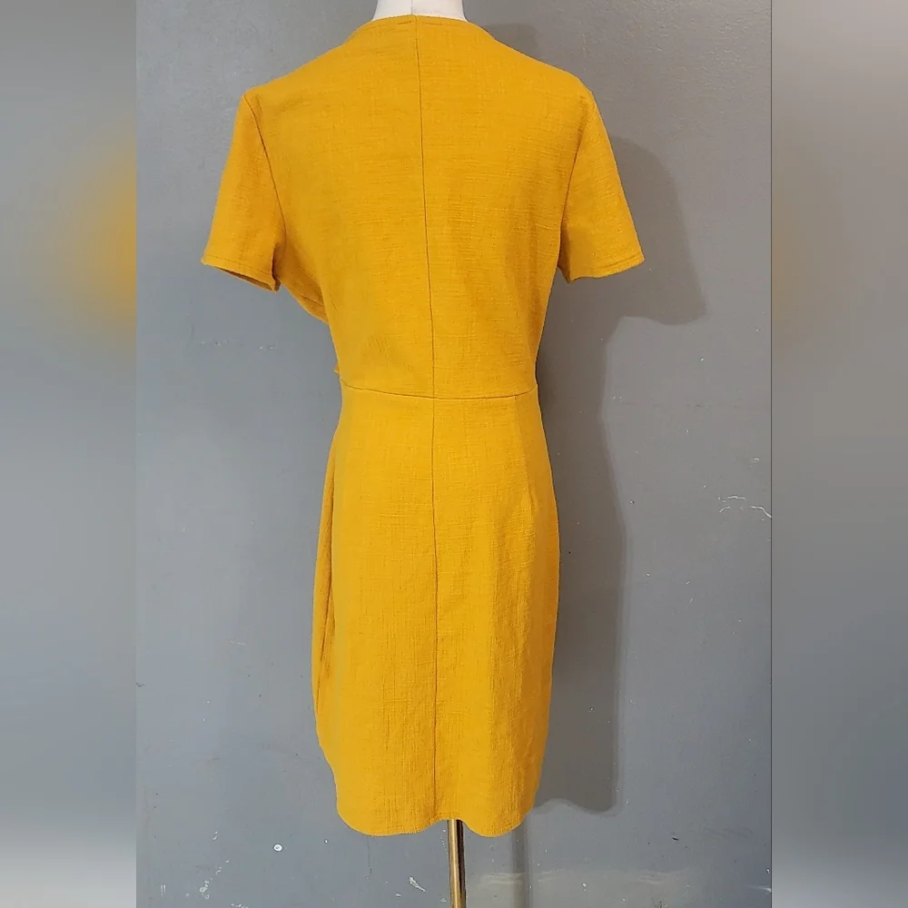 J. Crew Yellow Tie-Waist Midi Dress Never‎ Woern
